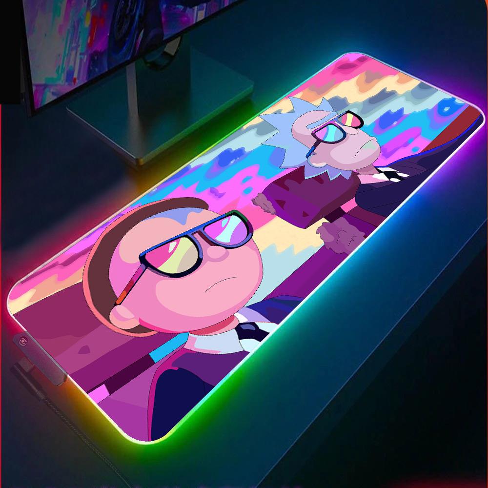 Allleftout Rick And Morty Rgb Gaming Mouse Pad (2 Patterns)