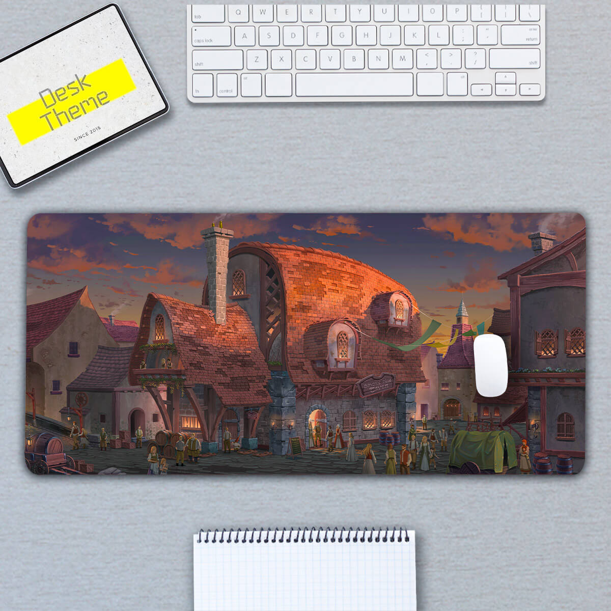 Allleftout Medieval Town Desk Pad