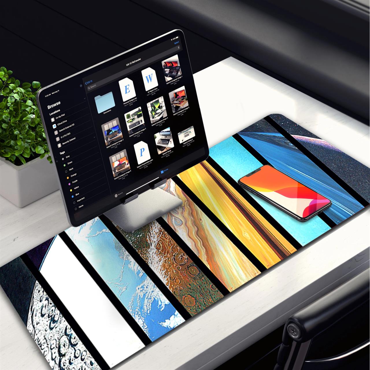 Allleftout Planet Section Desk Pad