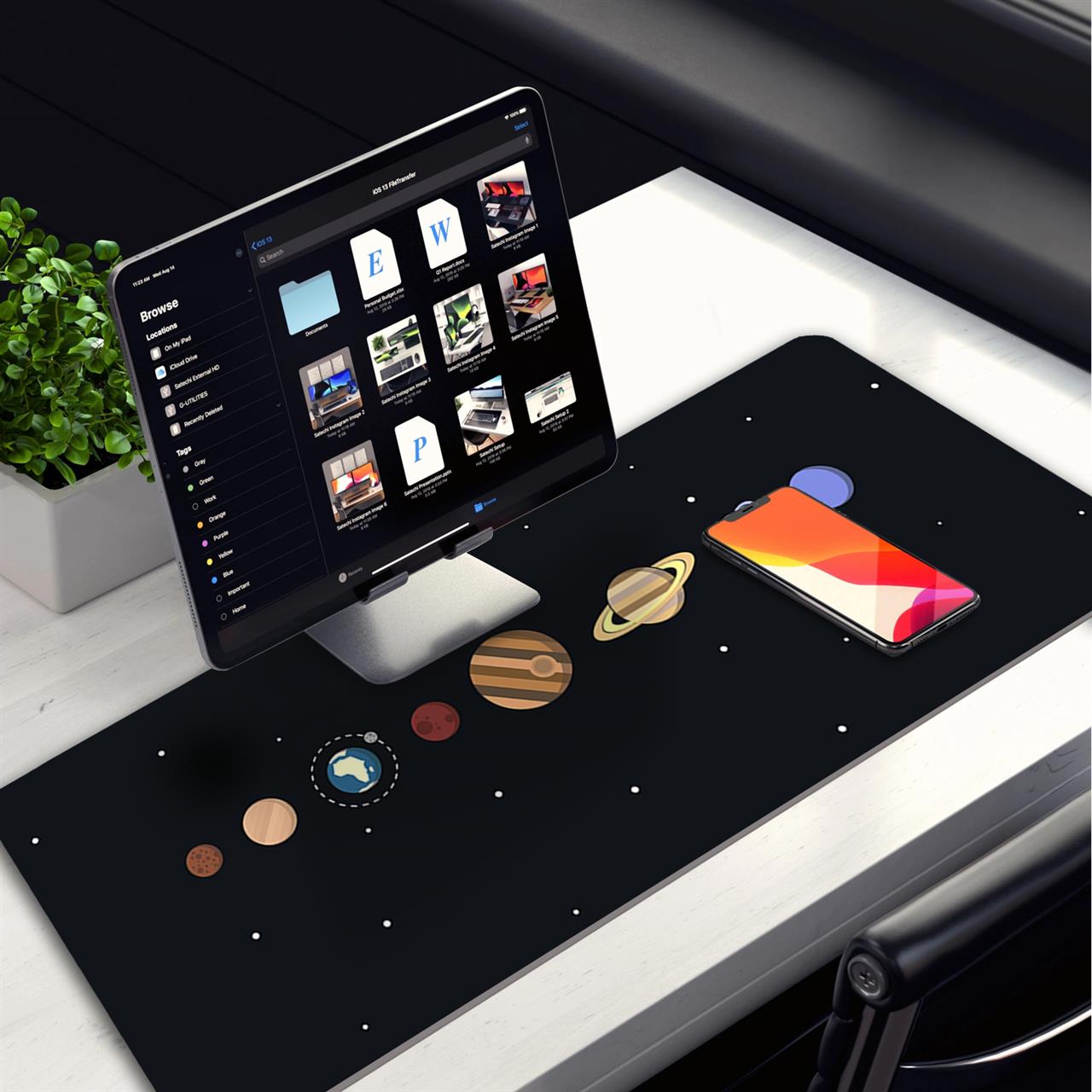 Allleftout Solar System Desk Pad