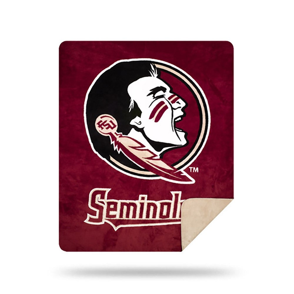 NCAA Floritaemin Silver Knit Throw Blanket