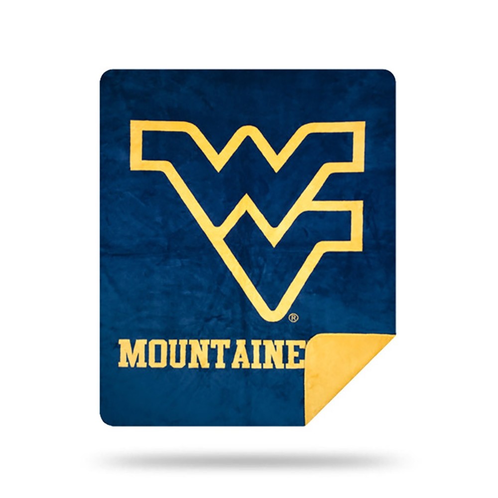 NCAAt Virginia Mountain Silver Knit Throw Blanket