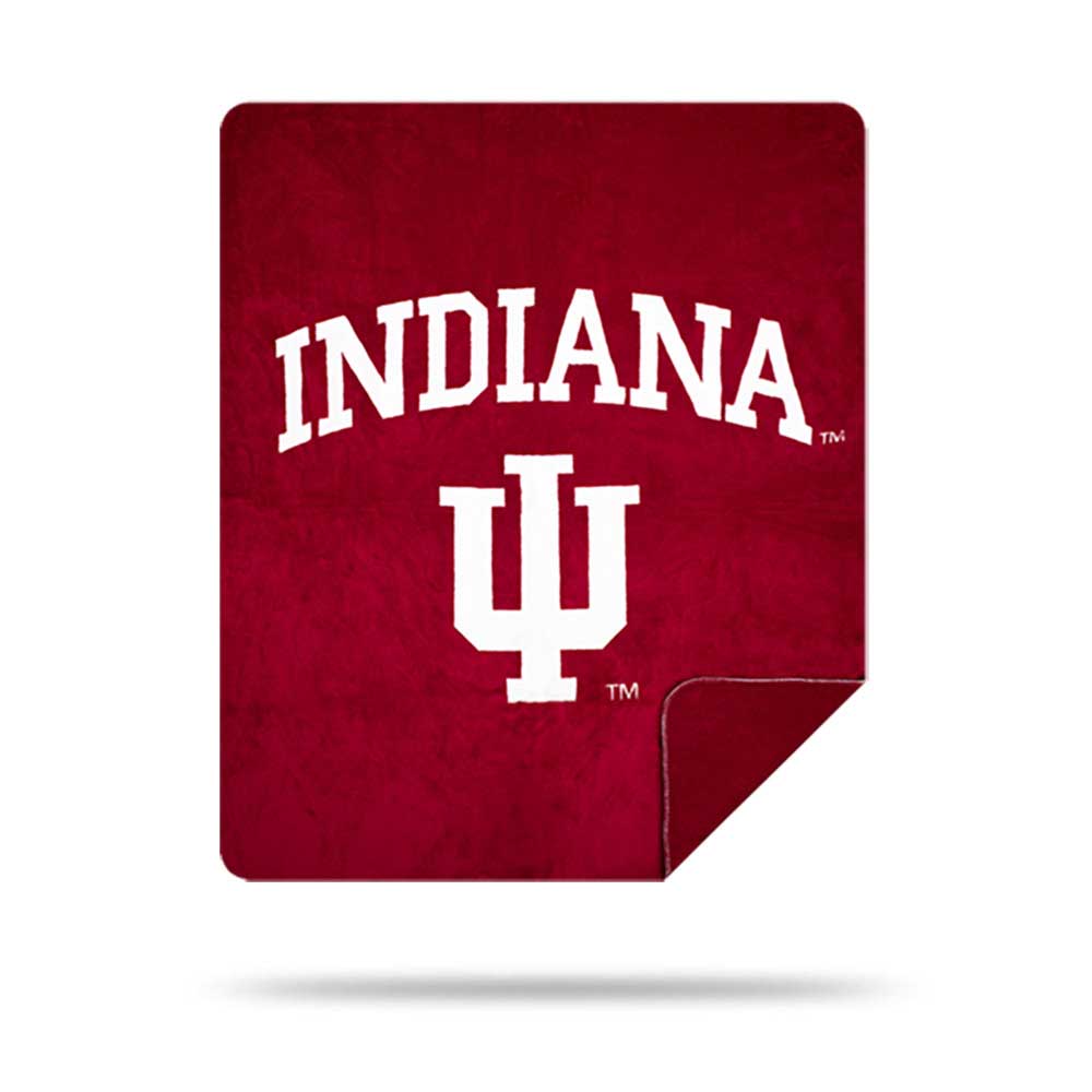NCAA Indiana Silver Knit Throw Blanket