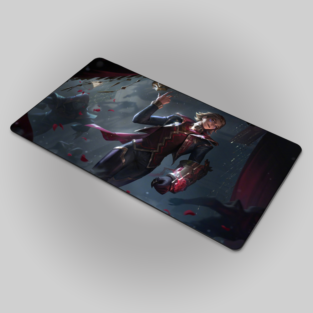 Allleftout Masque Of The Black Rose Ezreal Mouse Pad