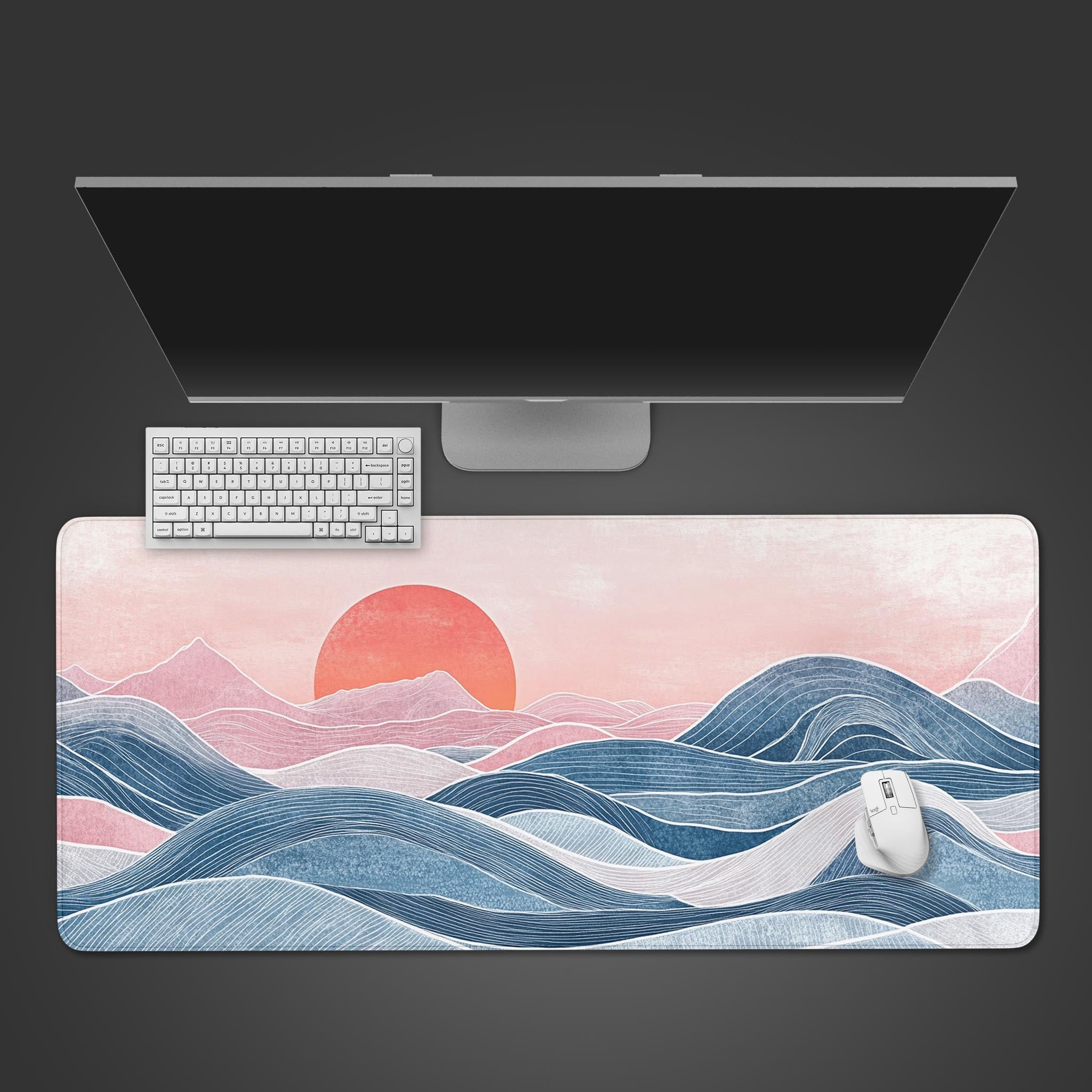 Allleftout Coastal Aesthetic Desk Pad