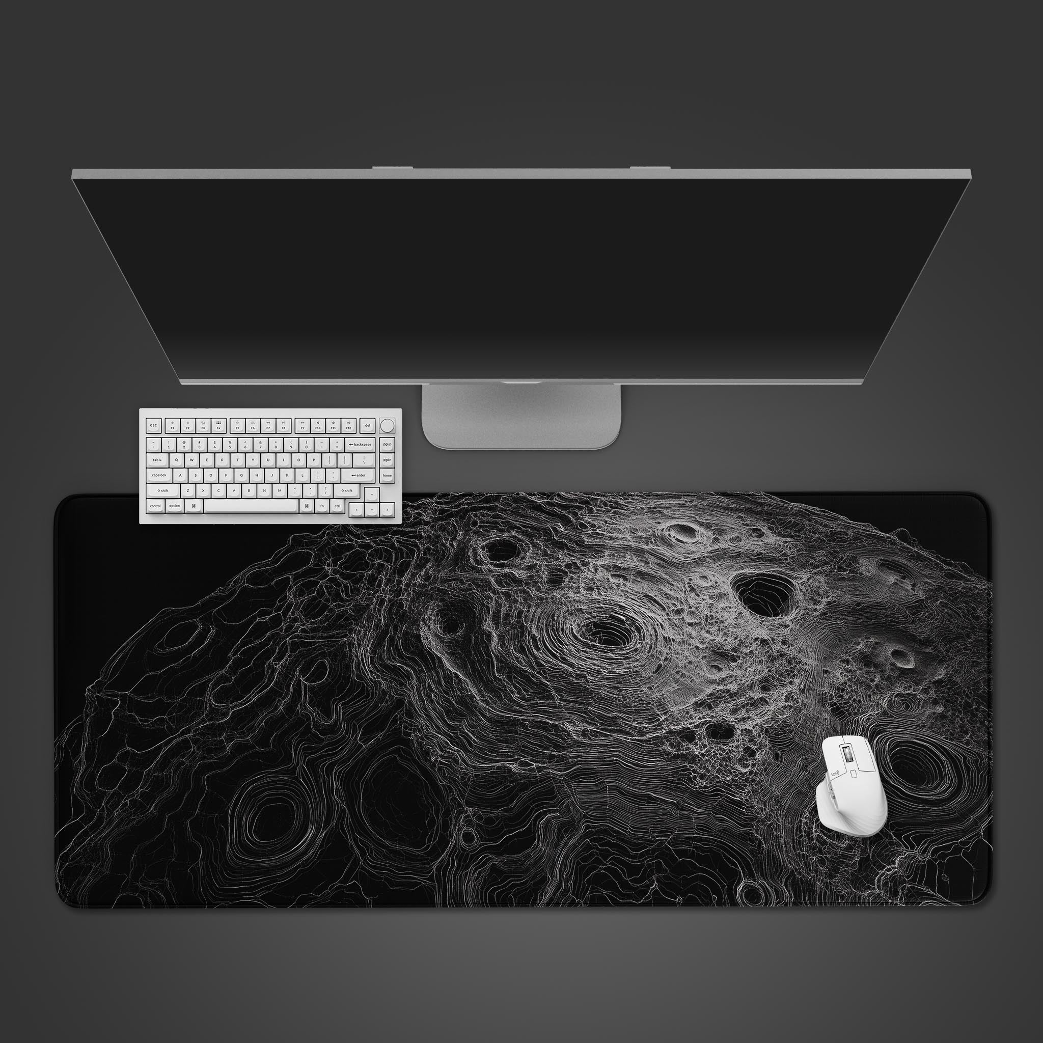 Allleftout Moon Topographic Desk Pad