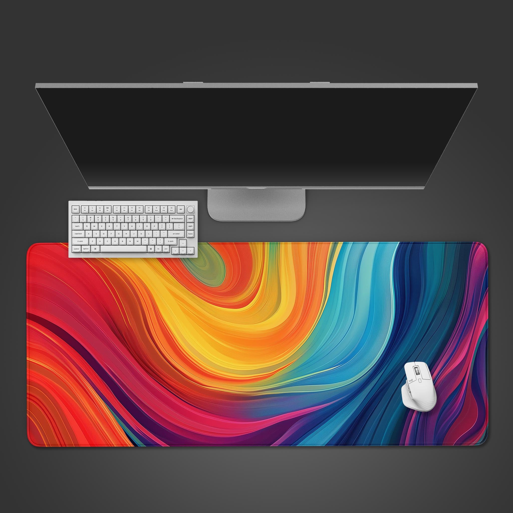 Allleftout Retro Wavy Desk Pad