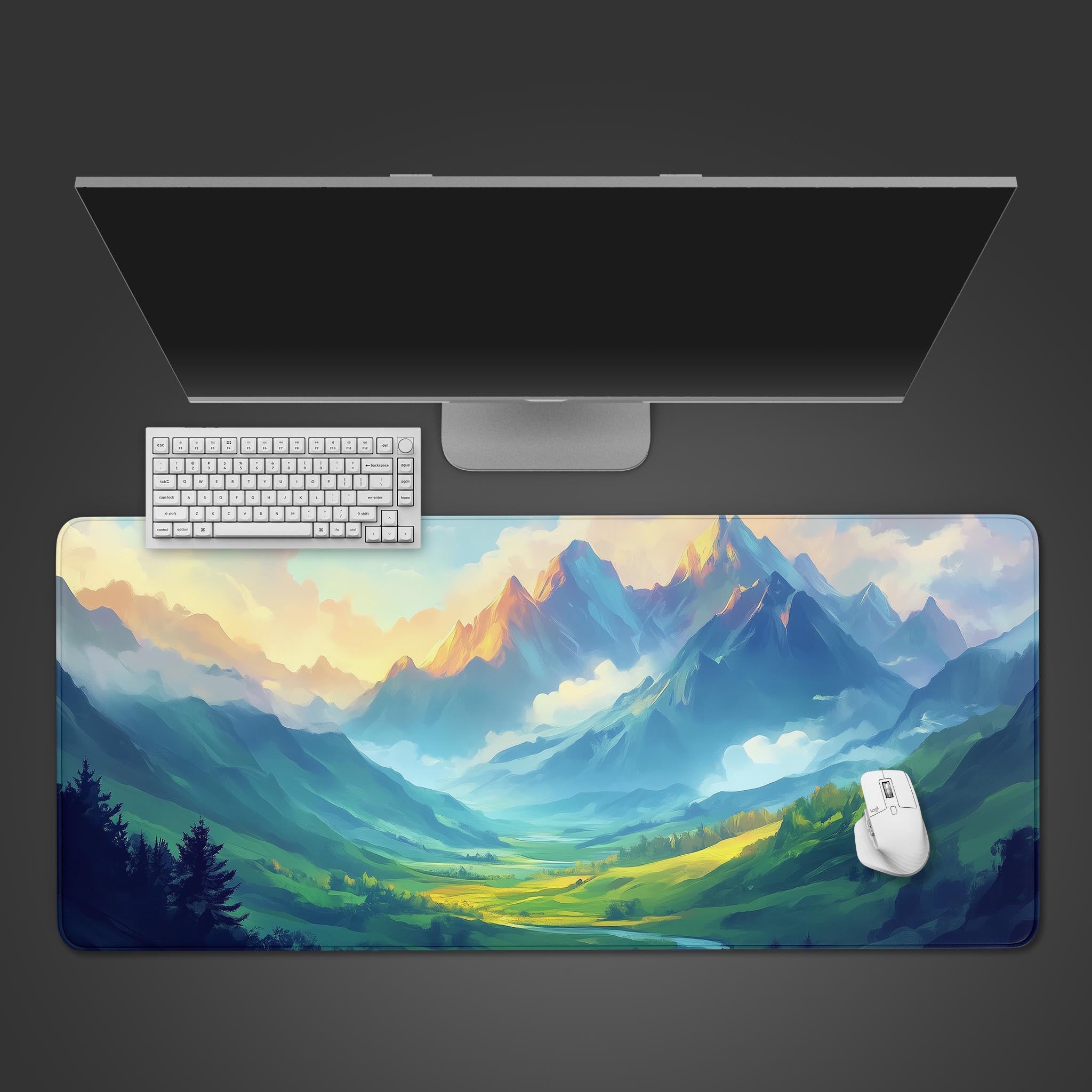 Allleftout Scenic Mountain Desk Pad