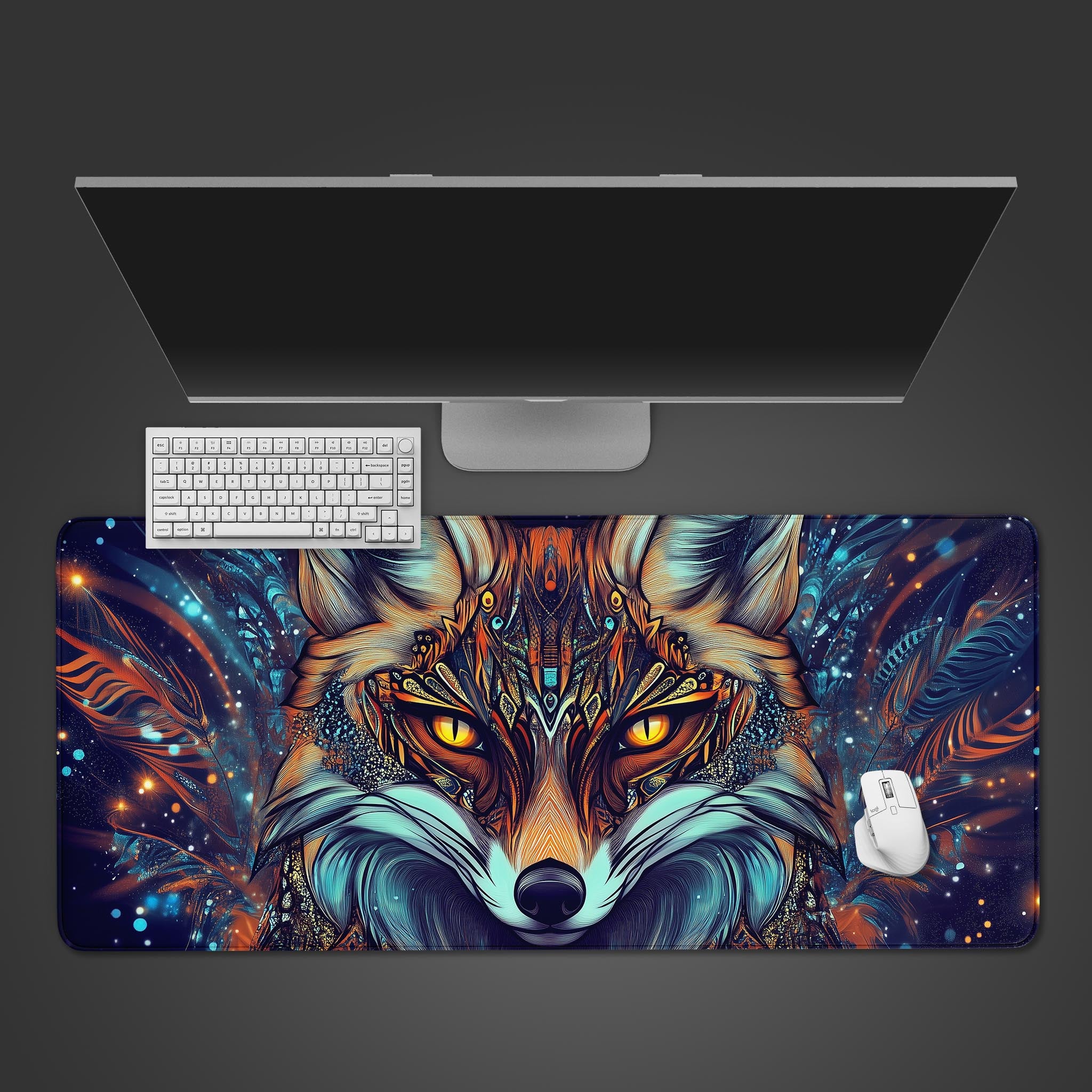 Allleftout Dazzling Fox Desk Pad