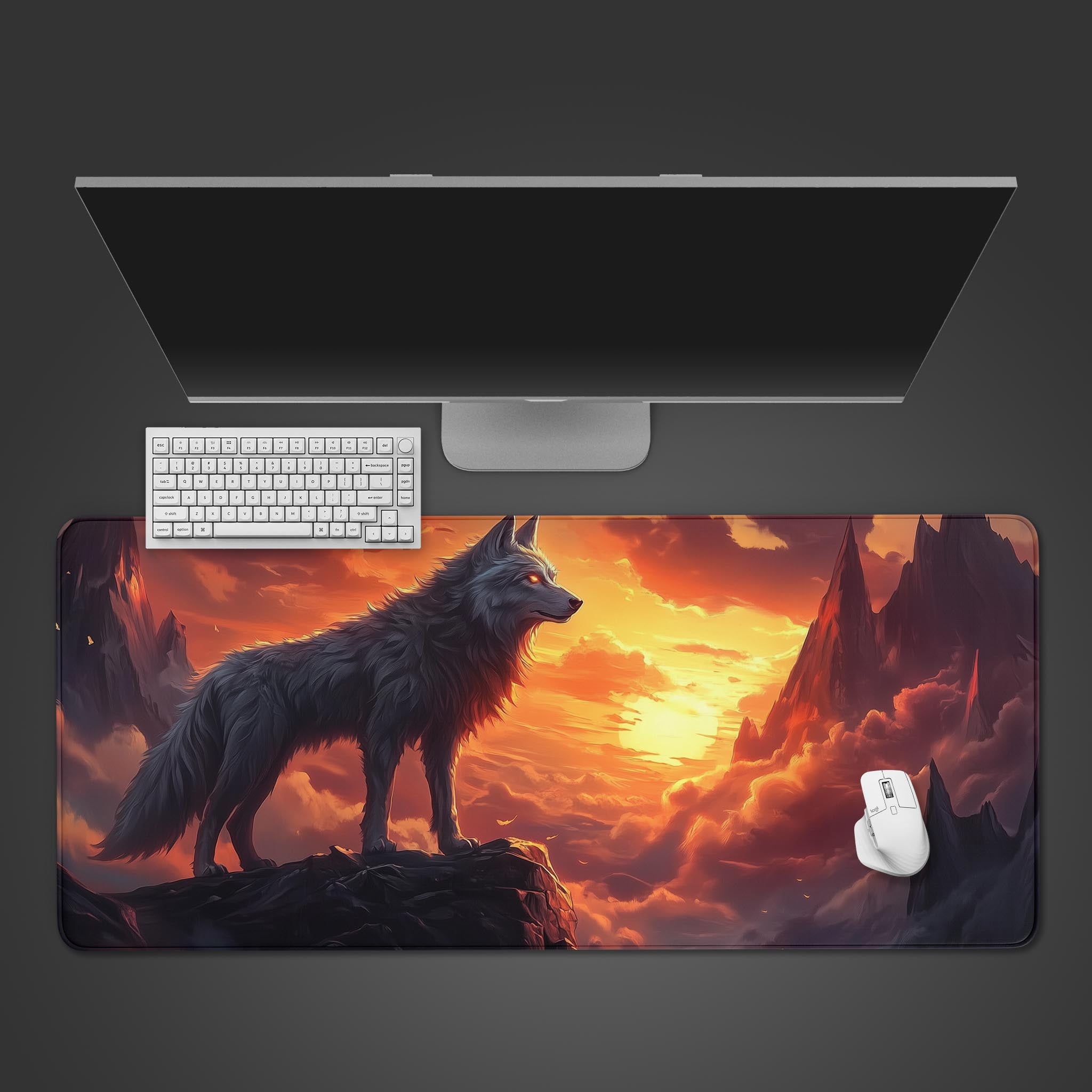 Allleftout Giant Wolf Fantasy Desk Pad