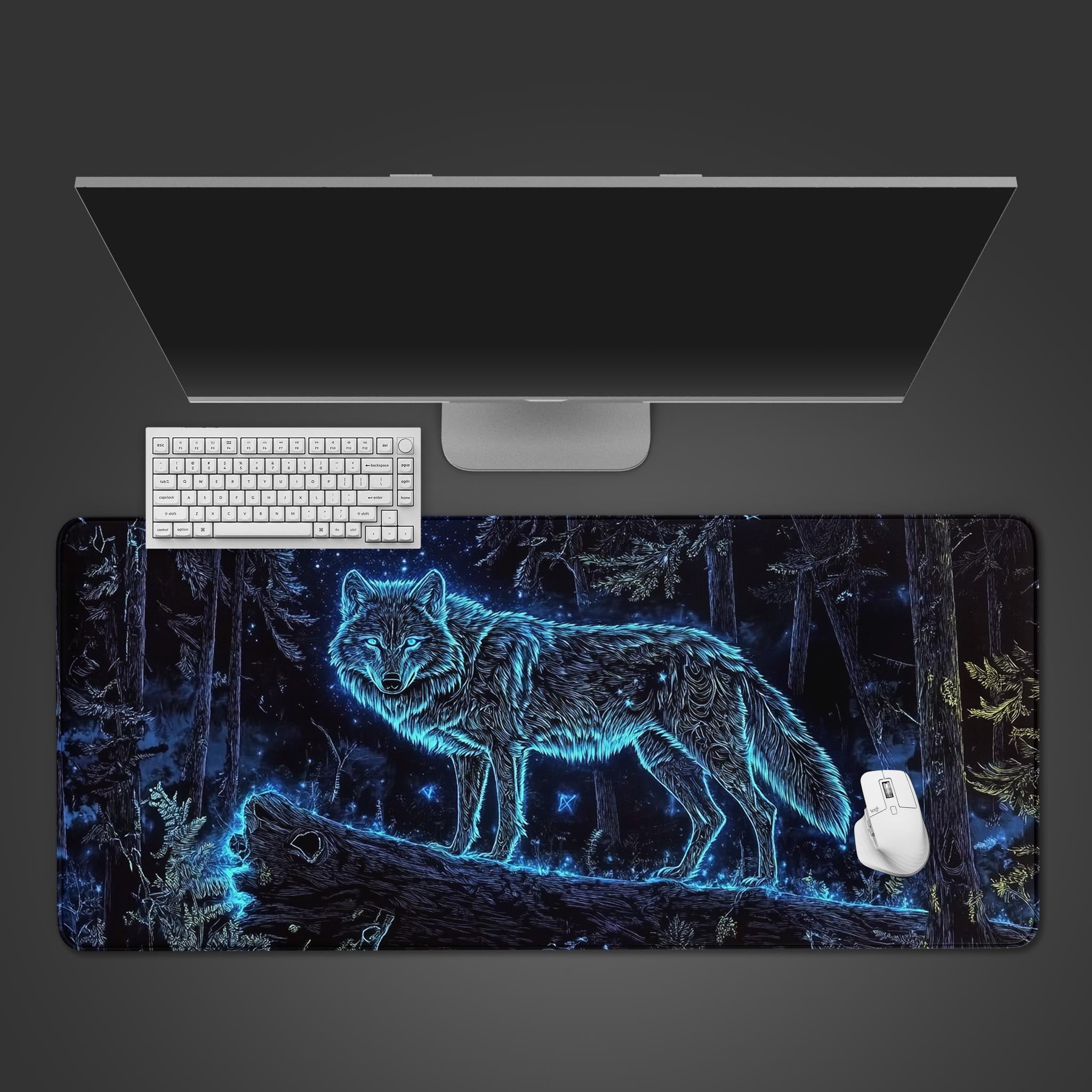 Allleftout Spirit Wolf Desk Pad