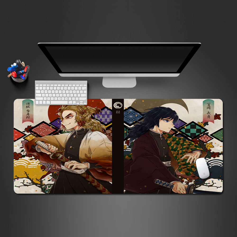 Allleftout Kyojuro And Giyu Desk Pad
