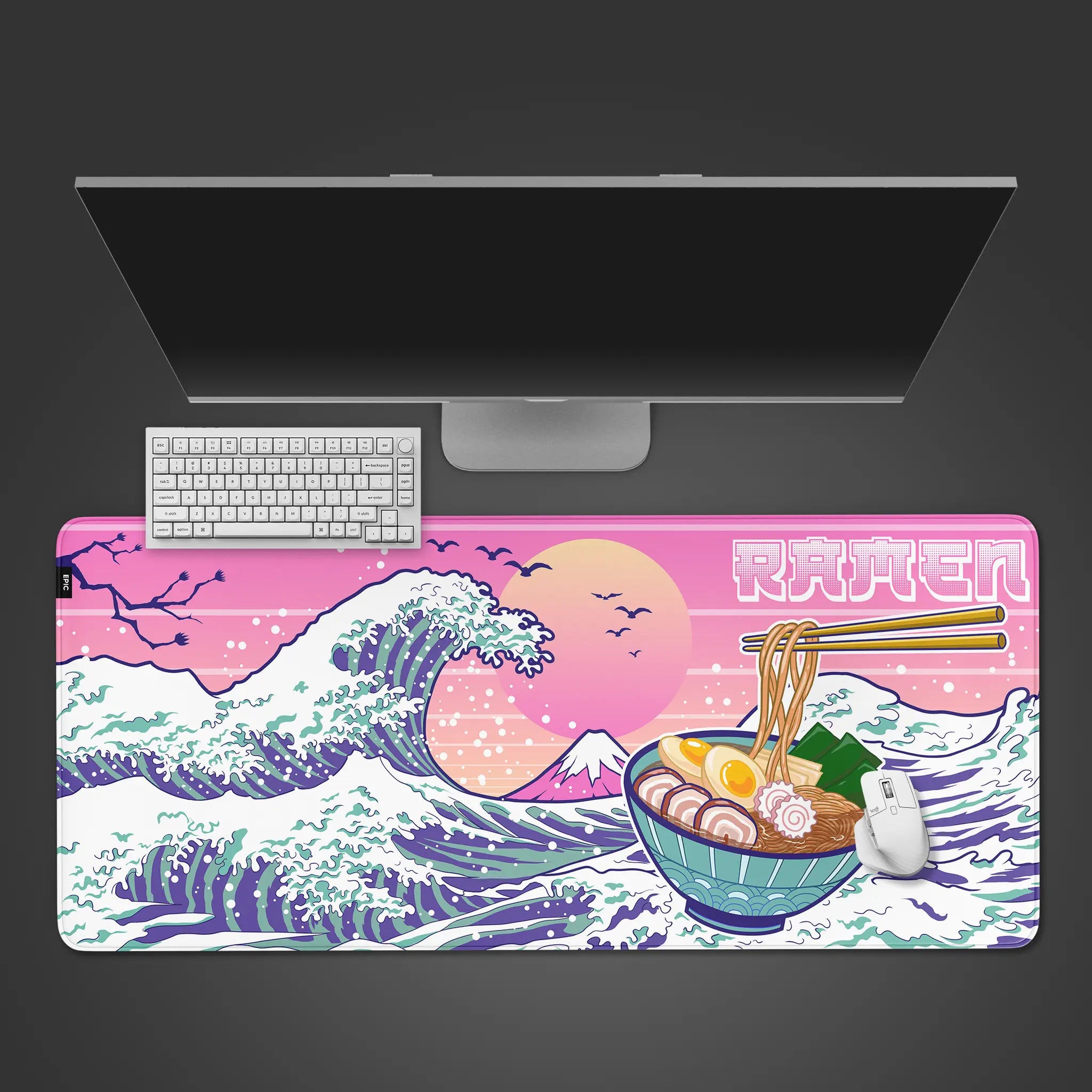 Allleftout Ramen Great Wave Desk Pad