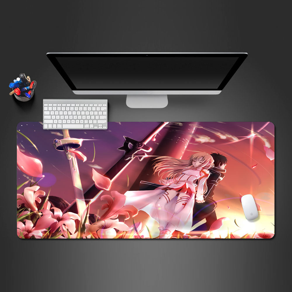 Allleftout Kirito And Asuna Desk Pad