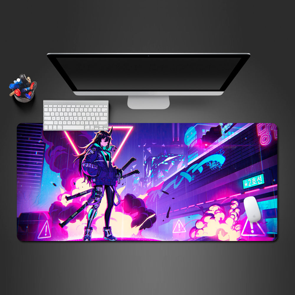 Allleftout Katana Girl Desk Pad