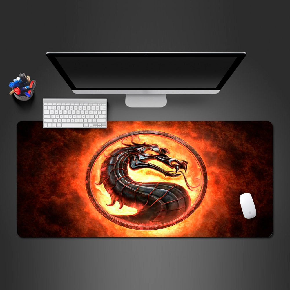 Allleftout Fire Dragon Seal Desk Pad