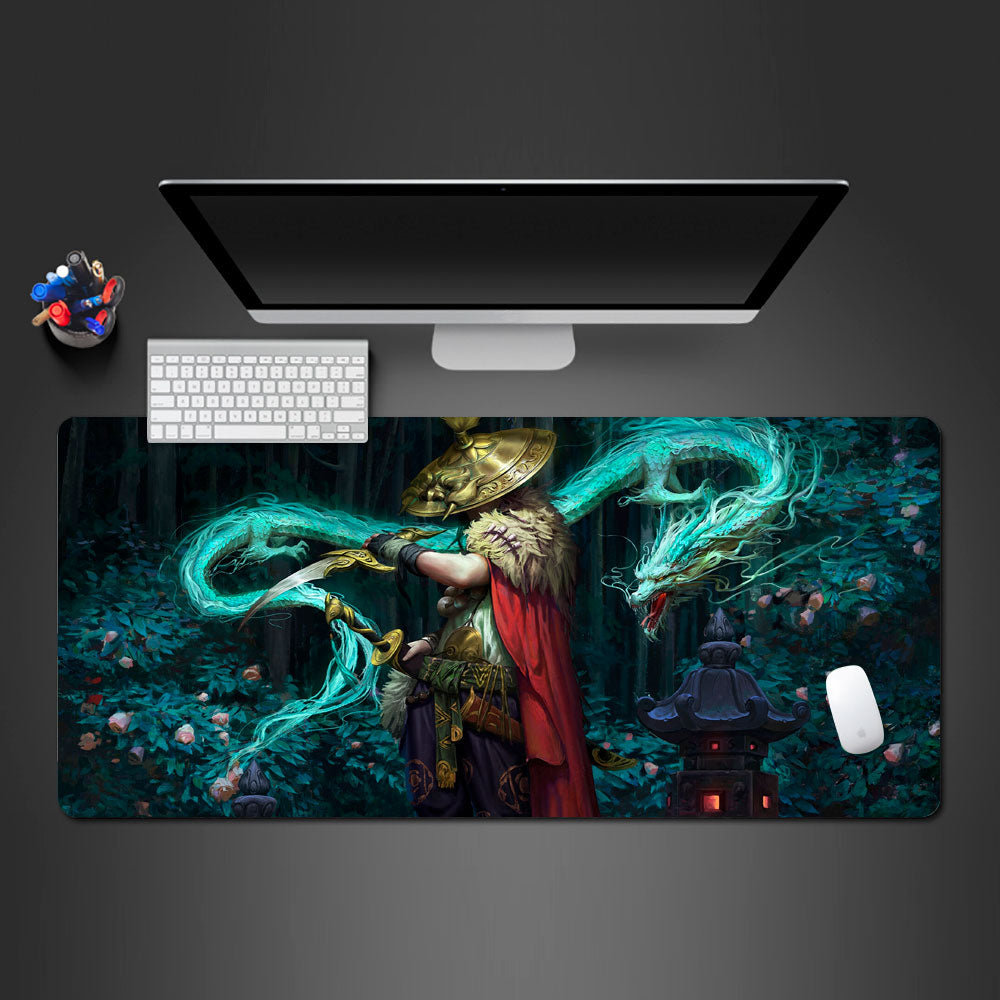 Allleftout Dragon Samurai Desk Pad