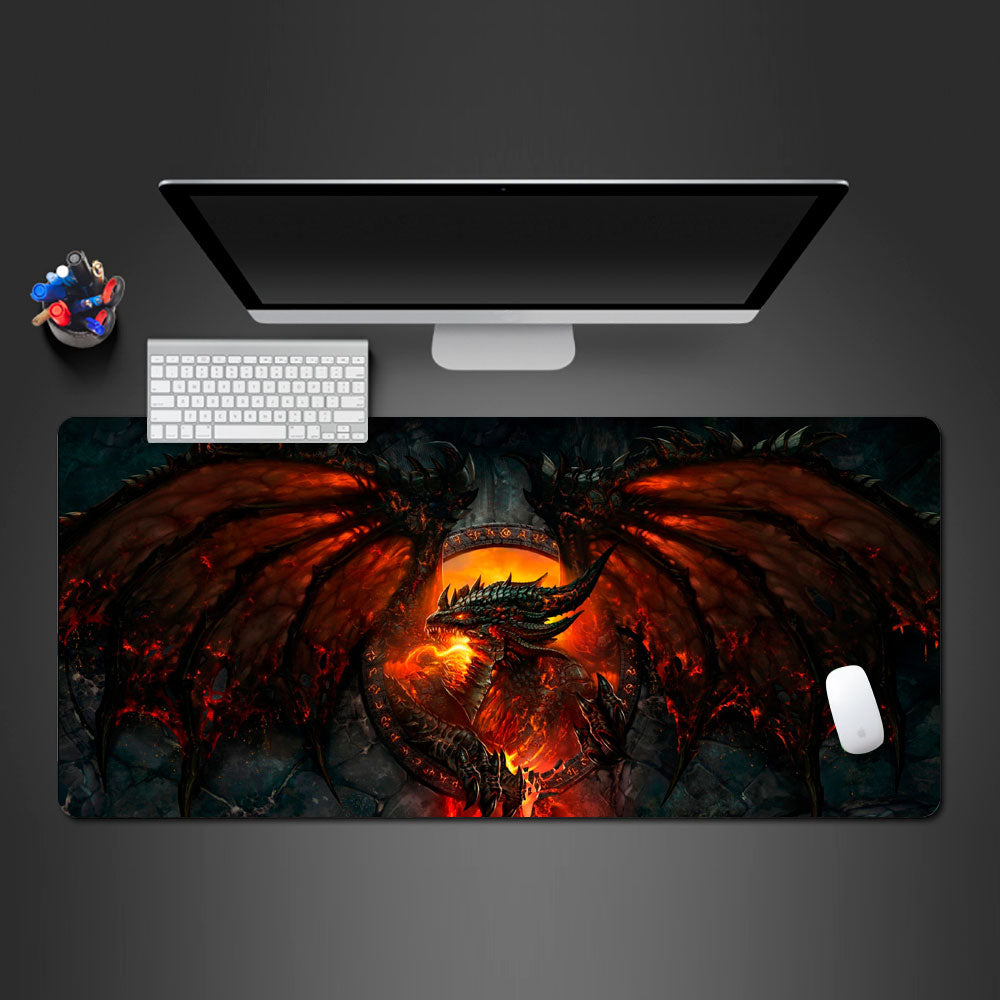 Allleftout Fire Dragon Desk Pad