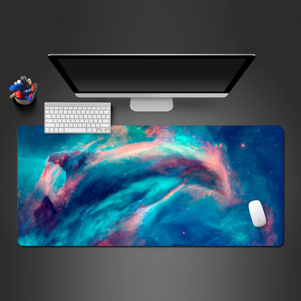 Allleftout Dolphin Nebula Space Desk Pad