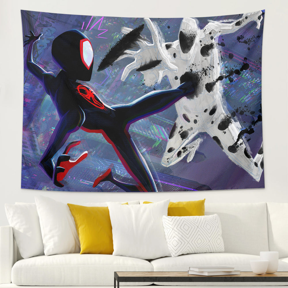 Spider Man Into the Spider Verse Wall Decor Hanging Tapestry Home Bedroom Living Room Decoration