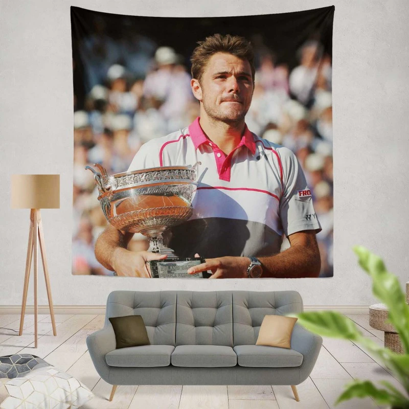 Stanislas Wawrinka Olympic Tennis Gold Medalist Tapestry