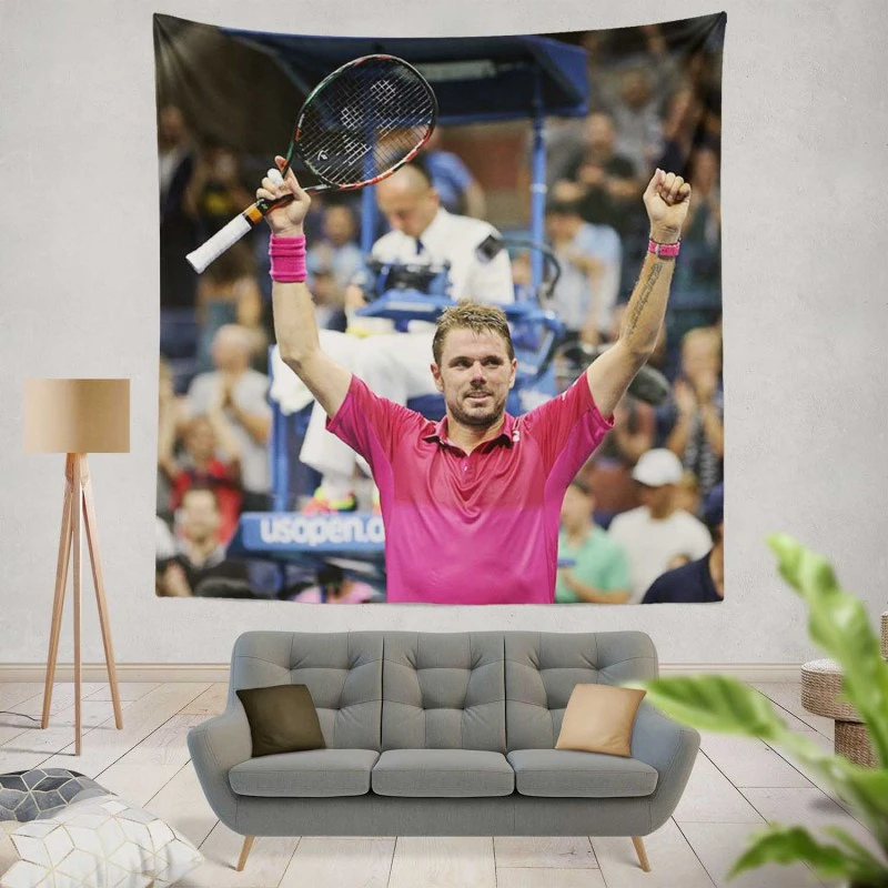 Stanislas Wawrinka Swiss Tennis Player Tapestry
