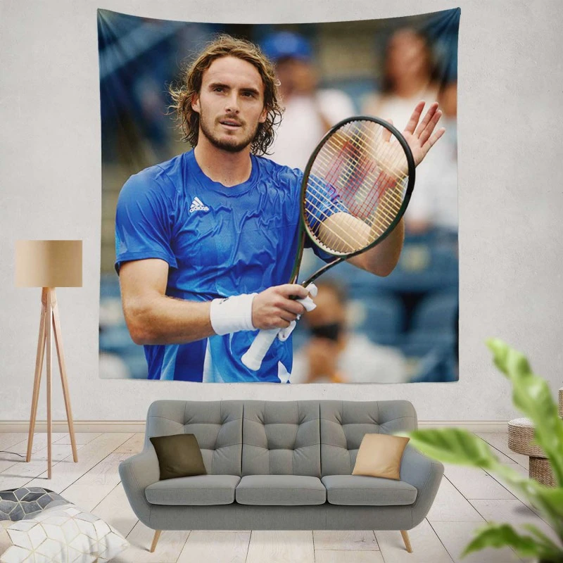 Stefanos Tsitsipas Grand Slam Player Tapestry