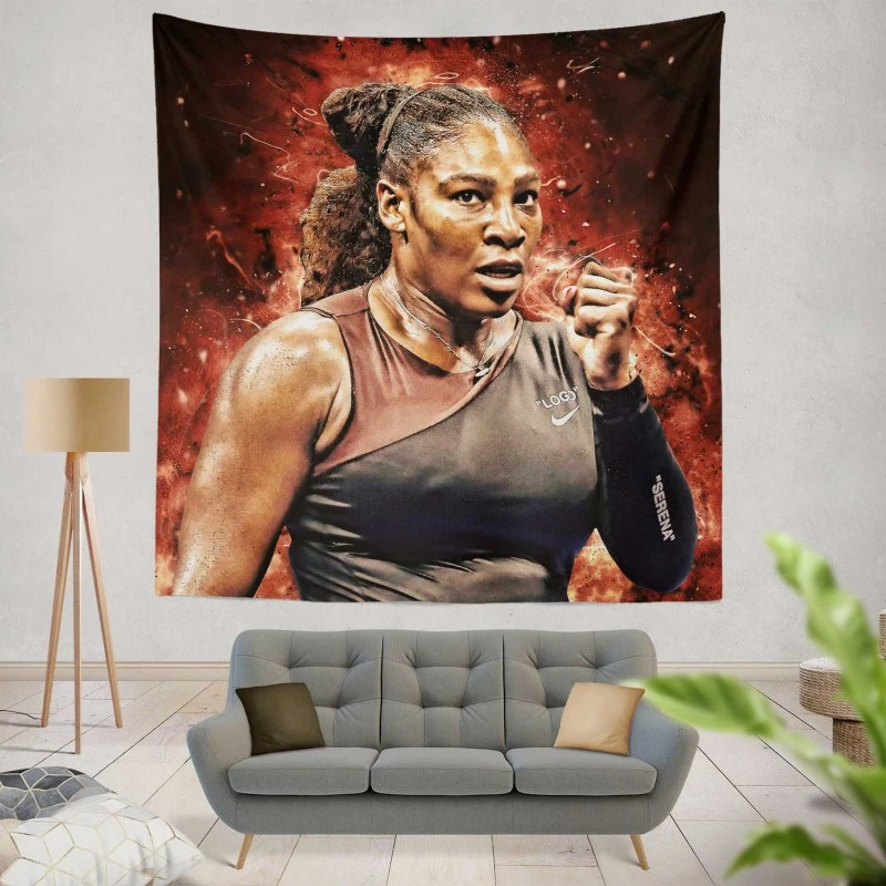 Professional Tennis Player Serena Williams Tapestry