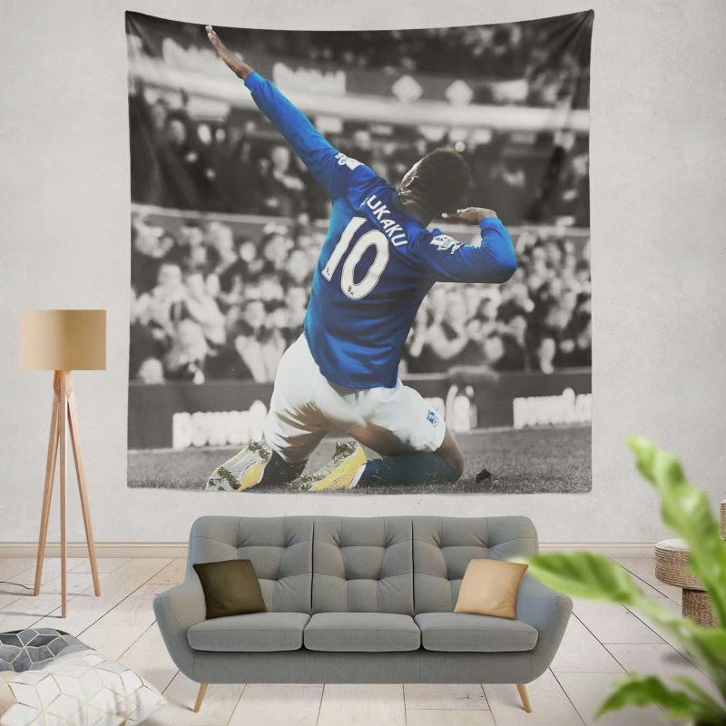Romelu Lukaku Soccer Player Tapestry