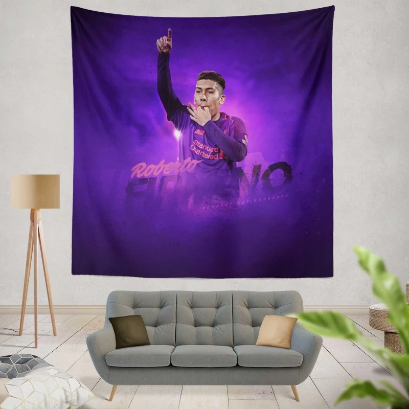 Popular Football Player Roberto Firmino Tapestry