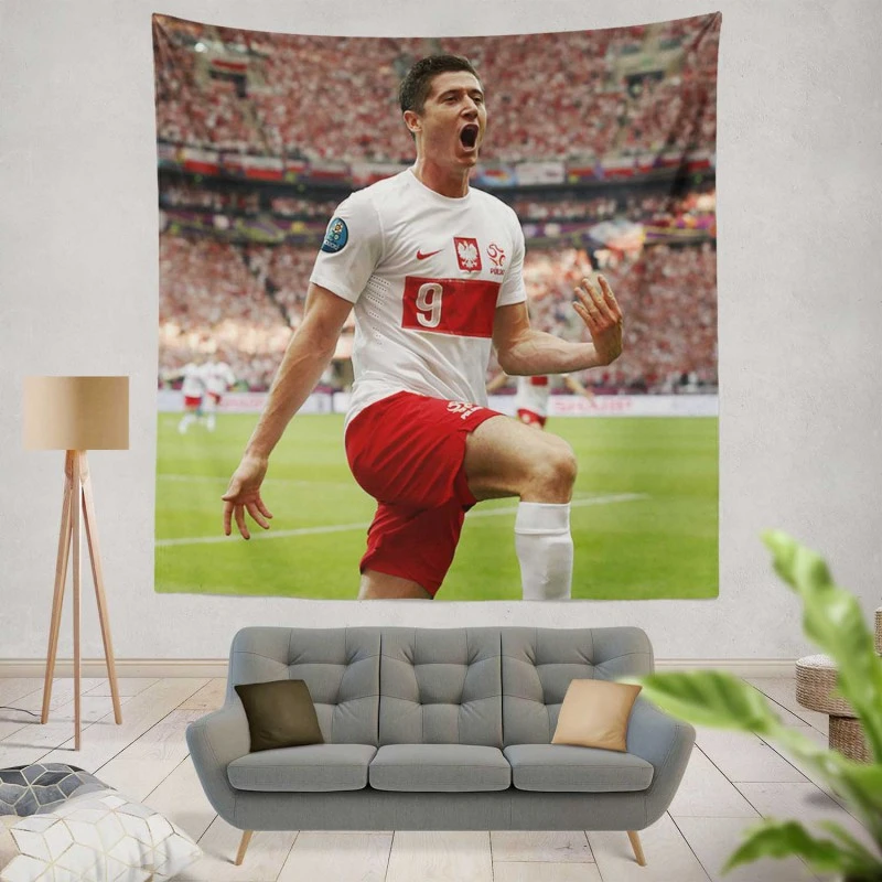 Robert Lewandowski Polish Footballer Tapestry