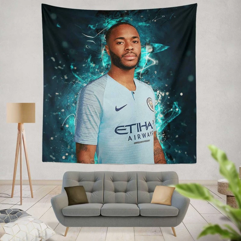 Raheem Sterling Popular Football Tapestry