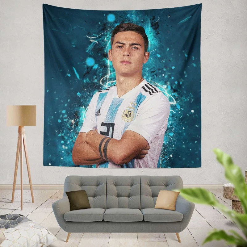 Paulo Bruno Dybala bustling Footballer Player Tapestry