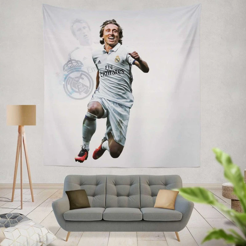 Energeric Croatian Football Player Luka Modric Tapestry