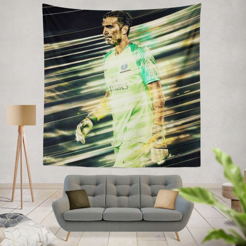 Gigi Buffon Professional PSG Football Player Tapestry