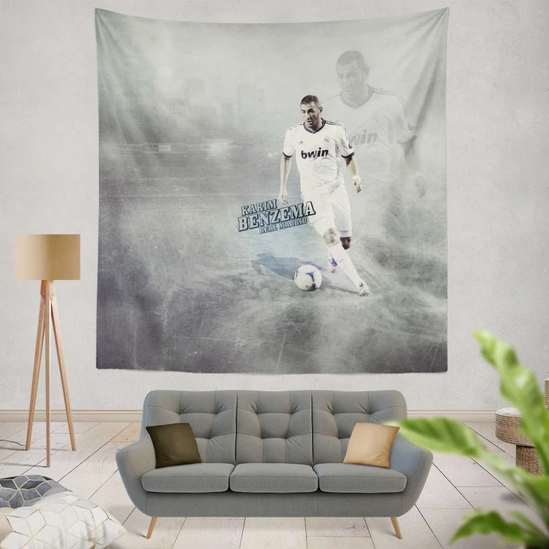 Spright Football Player Karim Mostafa Benzema Tapestry