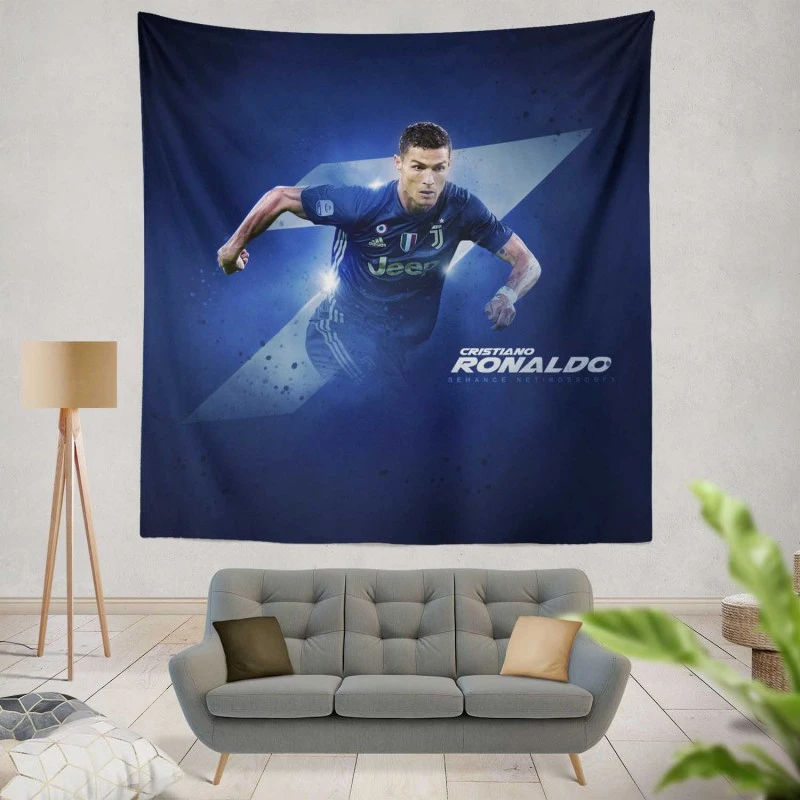 Supercoppa Cup Cristiano Ronaldo Tapestry