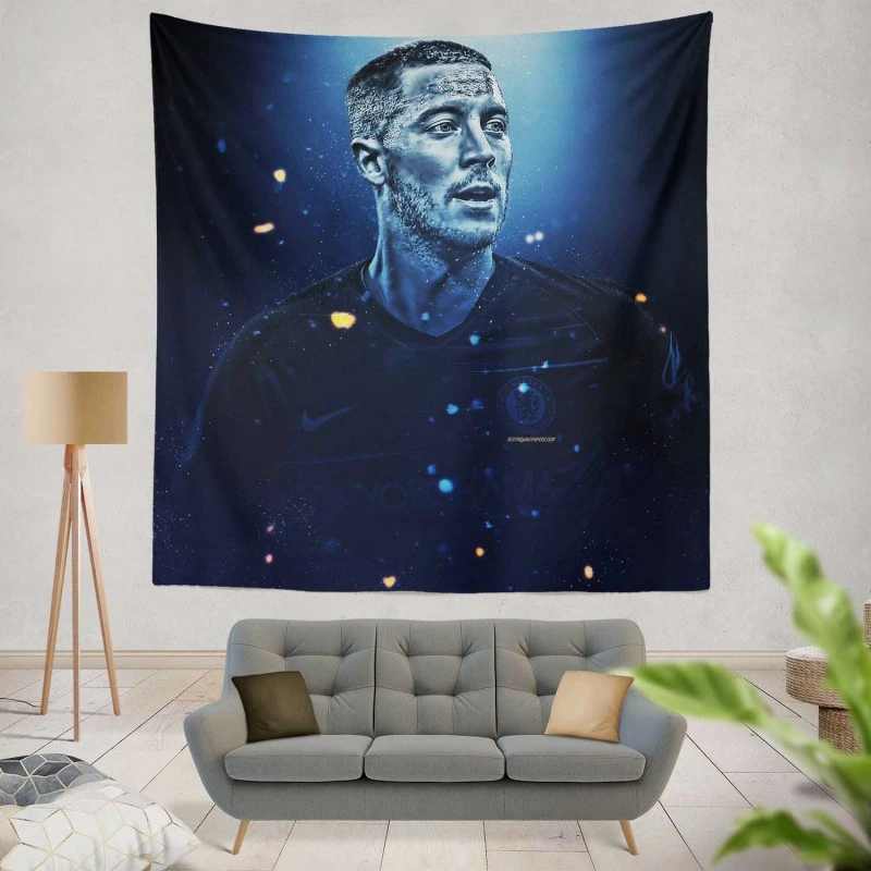 Red Devils Captain Eden Hazard Tapestry