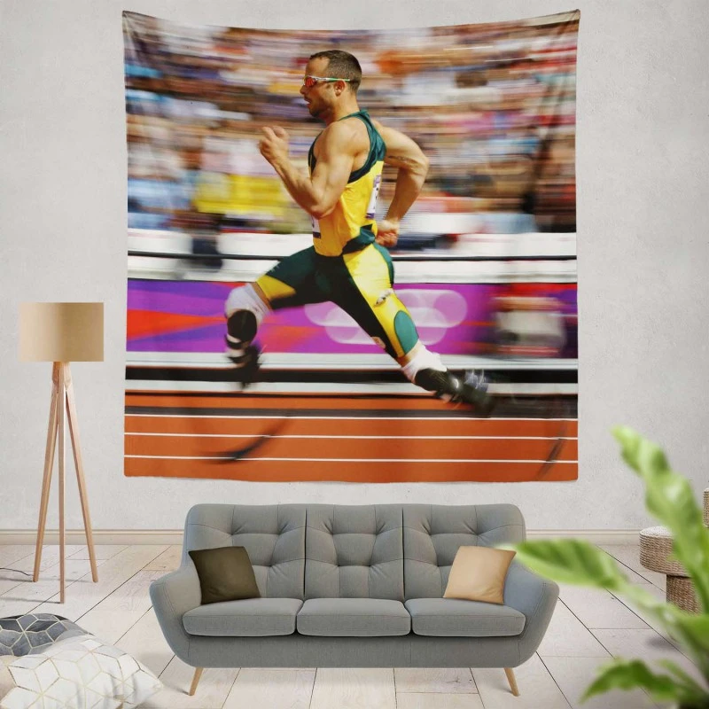 Oscar Pistorius Popular Olympic Athlete Tapestry
