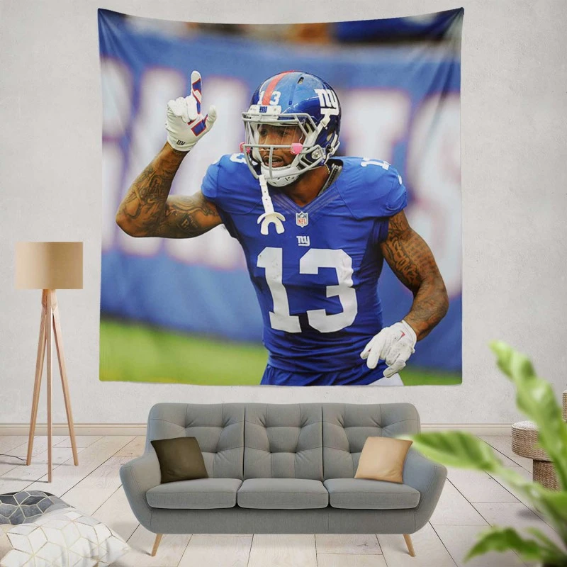 NFL Odell Beckham Jr Football Player Tapestry