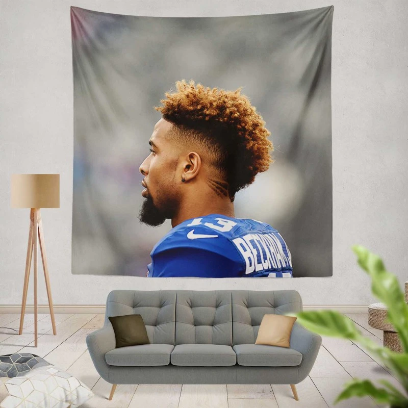Odell Beckham Jr Star NFL Player Tapestry