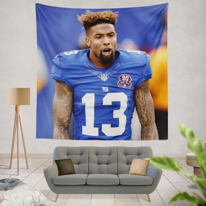 Odell Beckham Jr American Football Tapestry