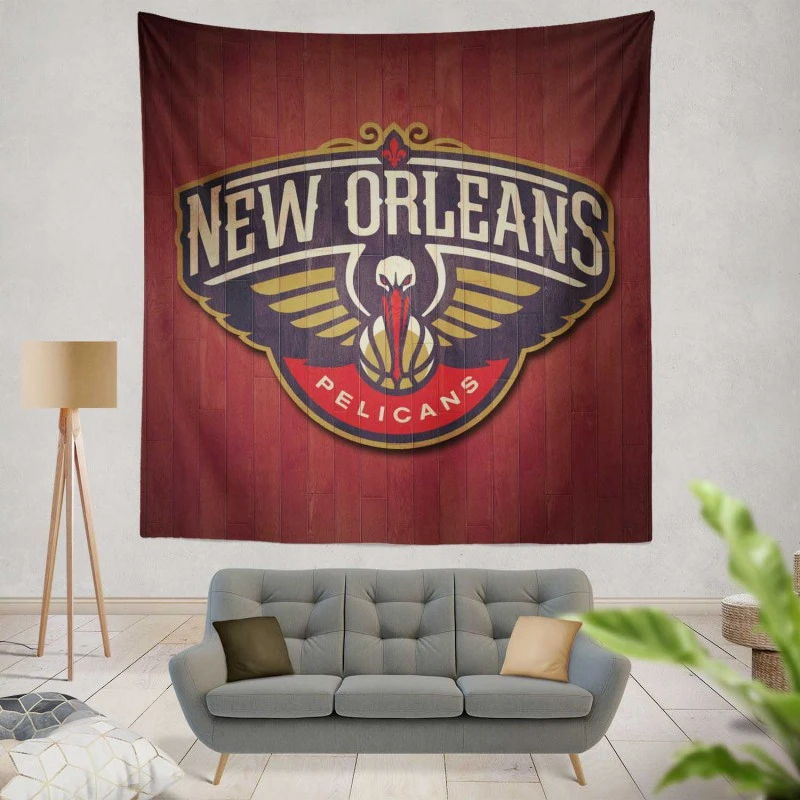 New Orleans Pelicans Professional Basketball Team Tapestry