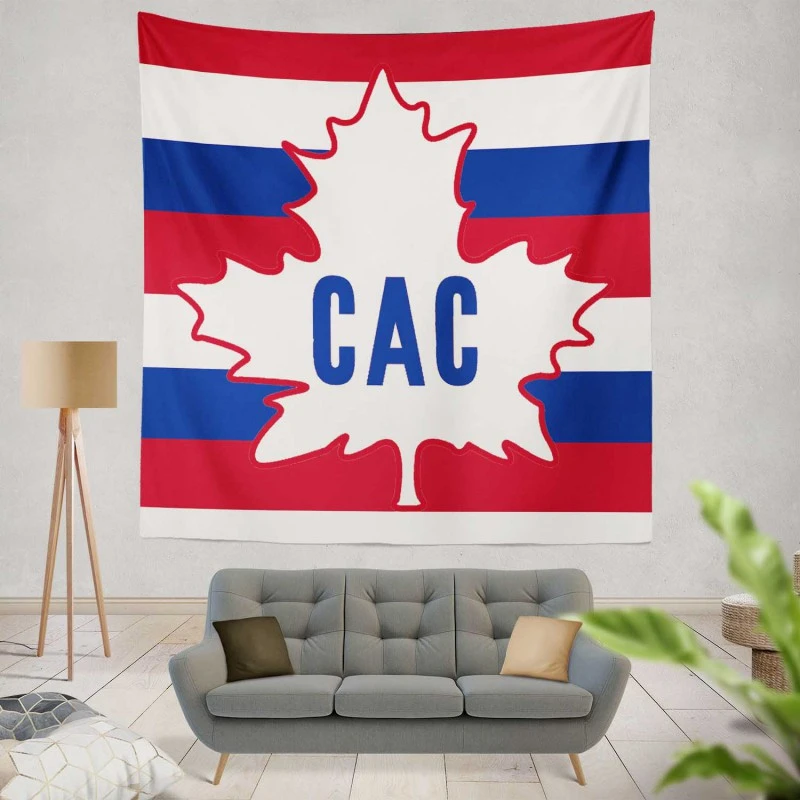 Energetic NHL Hockey Team Montreal Canadiens Tapestry