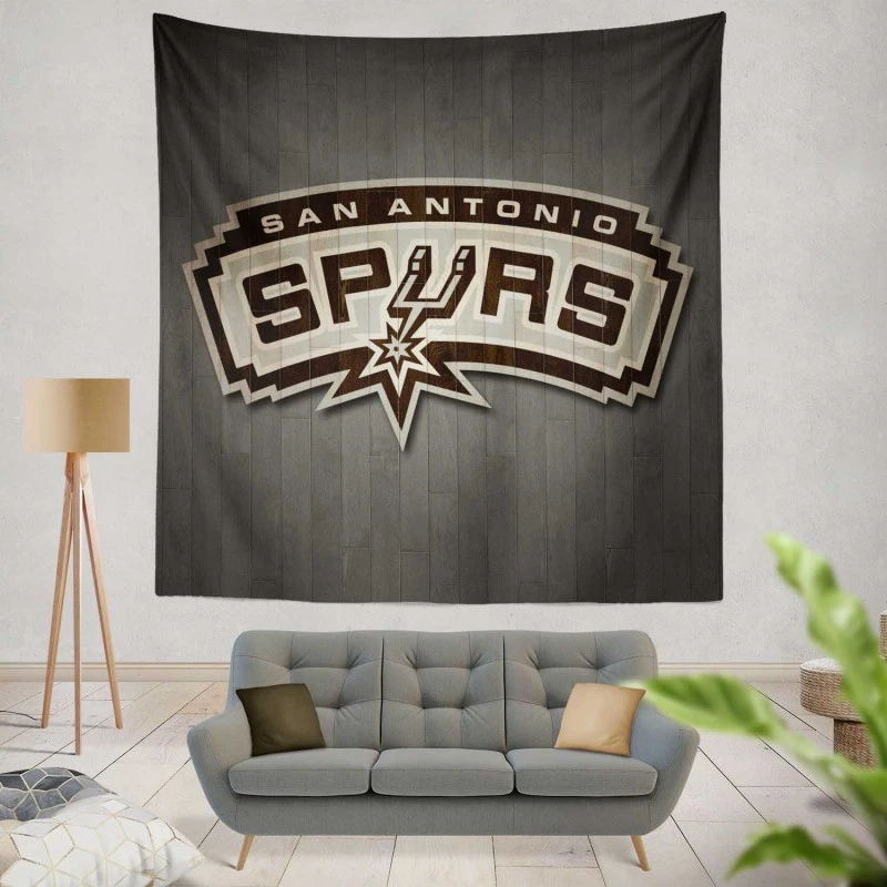 Professional Basketball Club San Antonio Spurs Logo Tapestry