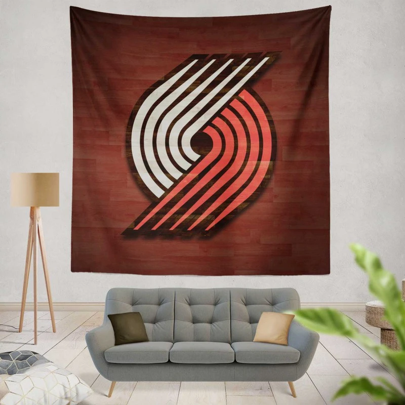 Portland Trail Blazers Team Logo Tapestry