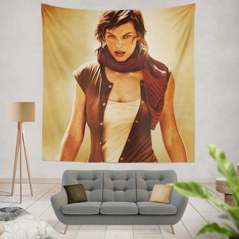 Resident Evil Extinction Movie Milla Jovovich Alice Wall Hanging Tapestry