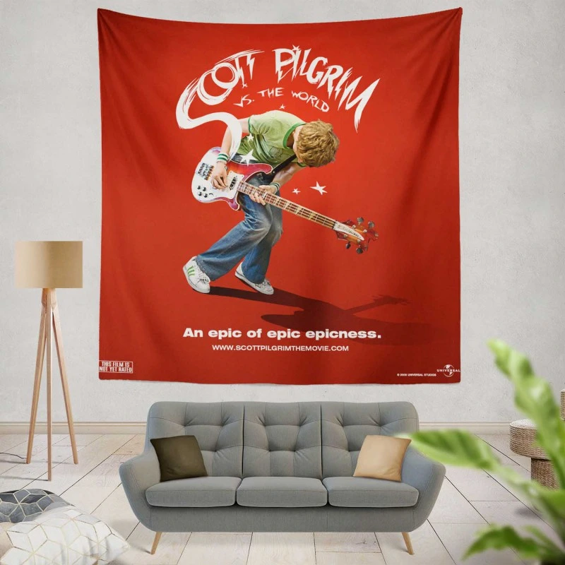 Scott Pilgrim vs the World Movie Michael Cera Wall Hanging Tapestry