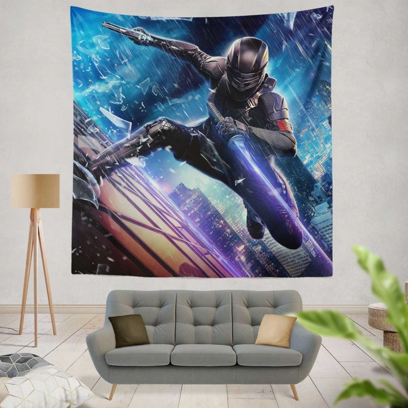 Snake Eyes GI Joe Origins Movie Wall Hanging Tapestry