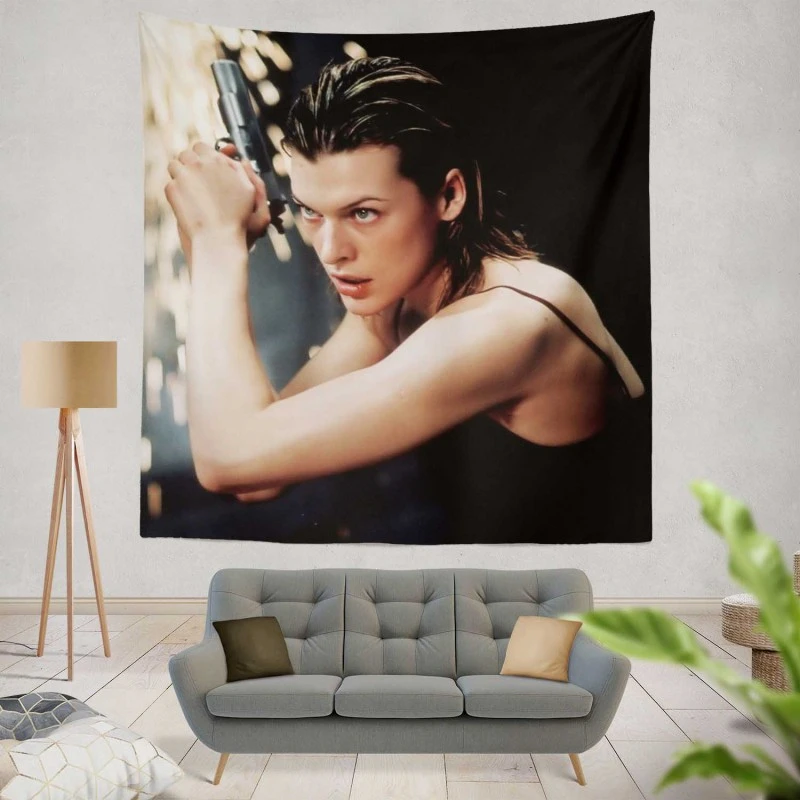 Resident Evil Movie Milla Jovovich Wall Hanging Tapestry